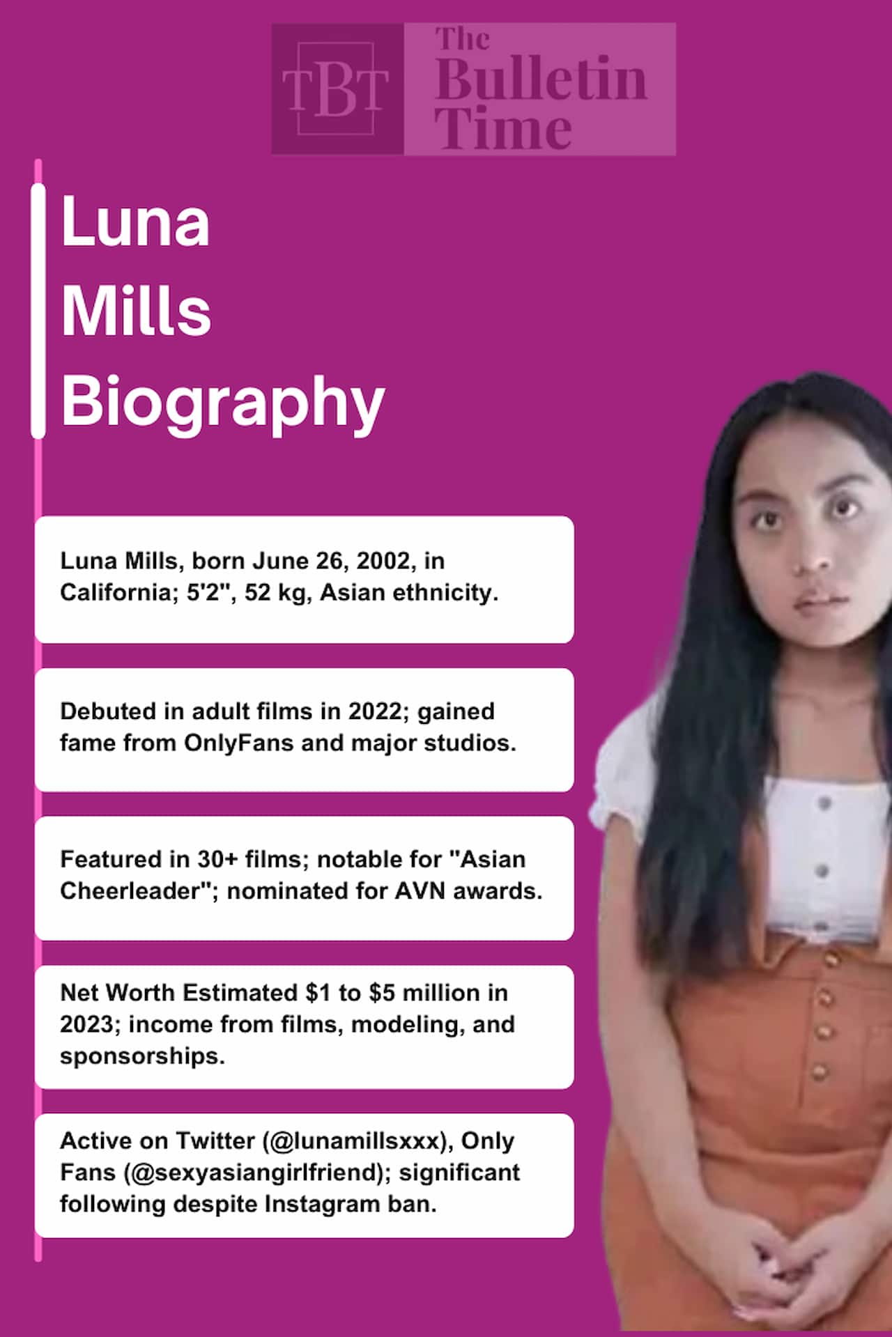 Luna Mills Biography, Physical Appearance, Early Life, Education  Qualification, Professional Life, Net Worth, and Everything - The Bulletin  Time