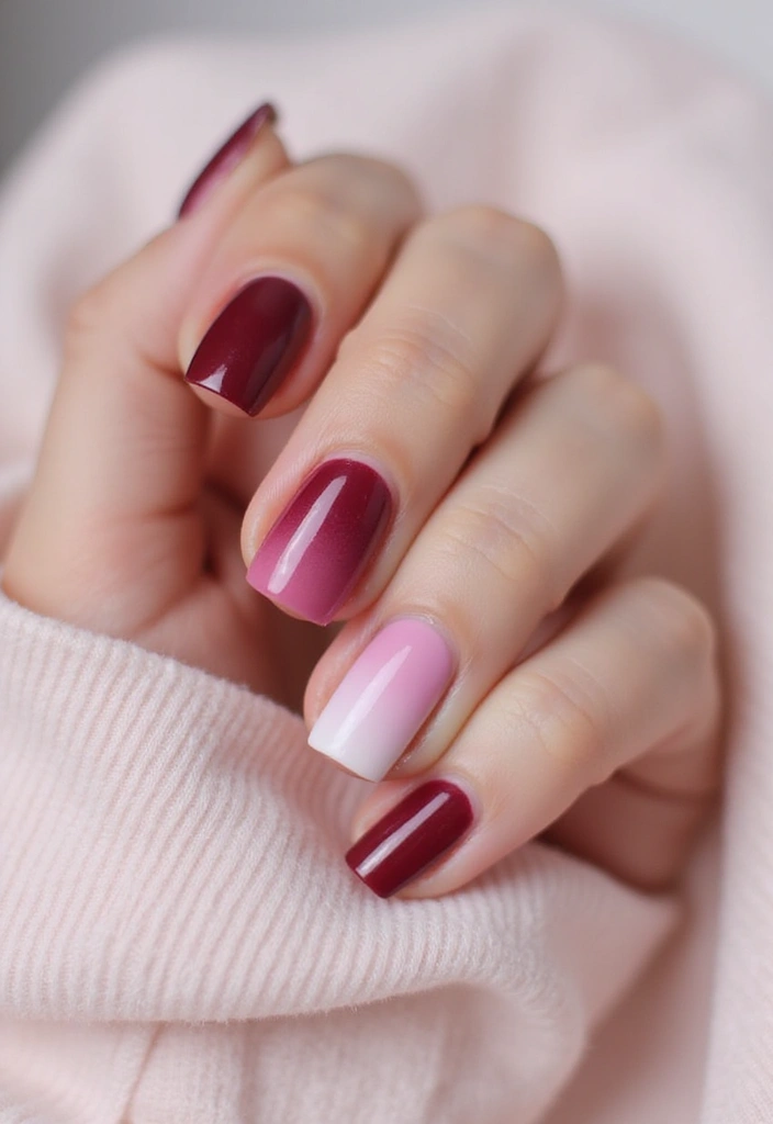 20 Eye-Catching Cherry Nail Designs for the Aesthetic Lover! - 15. Cherry Gradient Nails