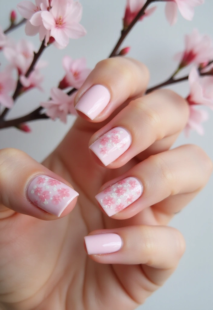20 Eye-Catching Cherry Nail Designs for the Aesthetic Lover! - 2. Cherry Blossom Inspiration
