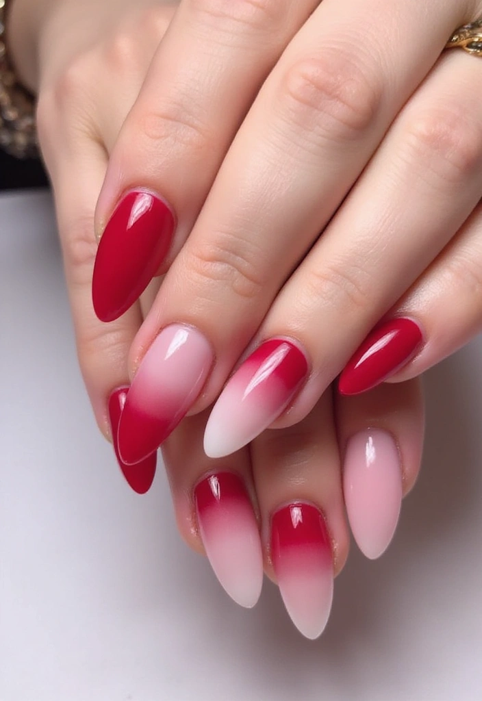20 Eye-Catching Cherry Nail Designs for the Aesthetic Lover! - 4. Ombre Cherry Delight