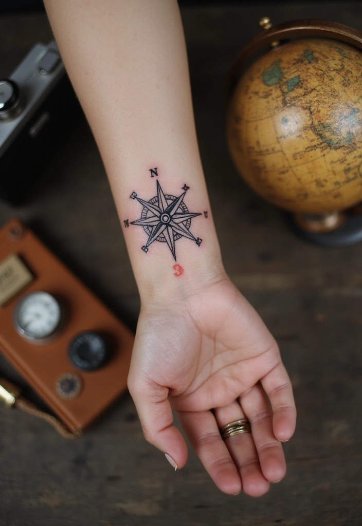 20 Inspiring Small Tattoo Designs for Women That Are Perfect for Any Occasion! - 13. Travel-Inspired Tattoos