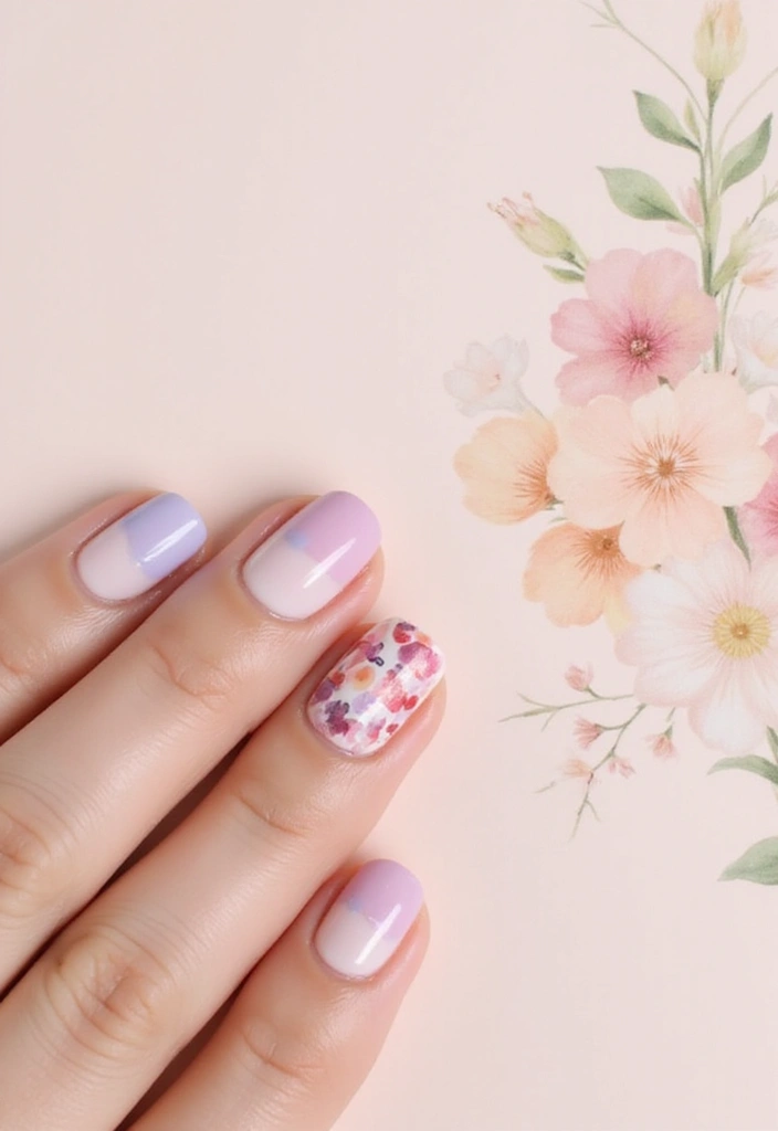 20 Trendy Spring Nail Art Ideas You Can’t Miss (Especially #1!) - 18. Watercolor Nail Art
