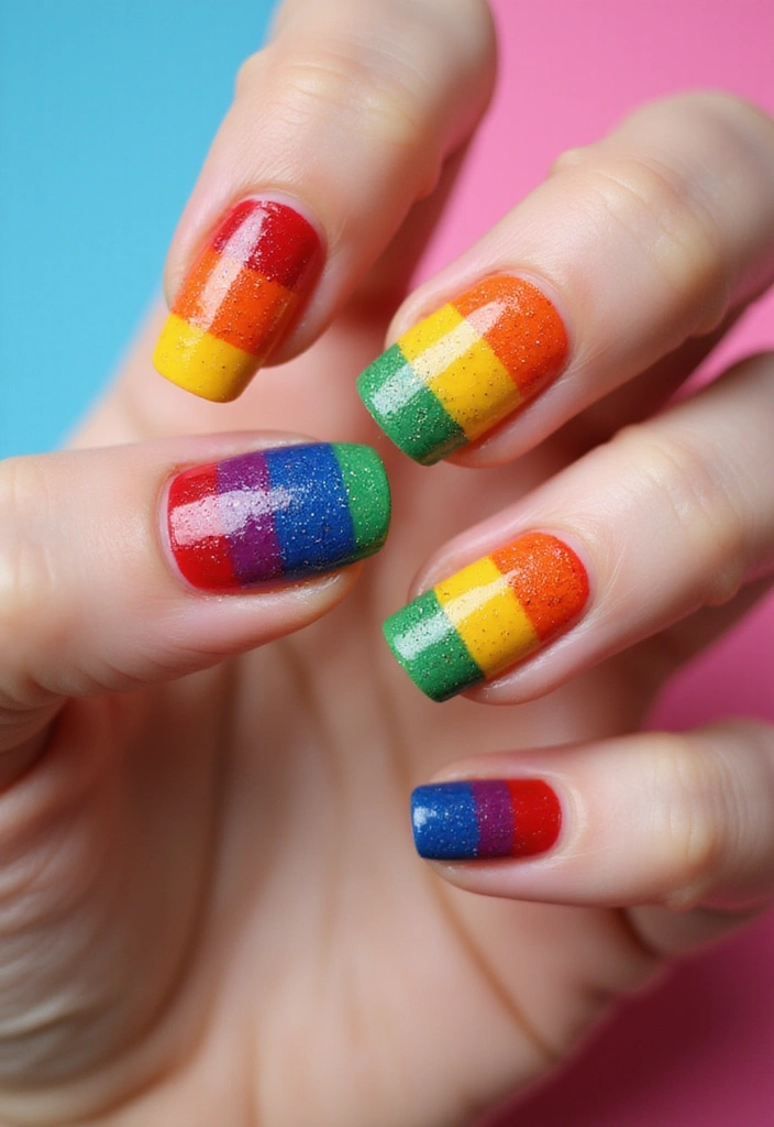 20 Trendy Spring Nail Art Ideas You Can’t Miss (Especially #1!) - 8. Rainbow Nails