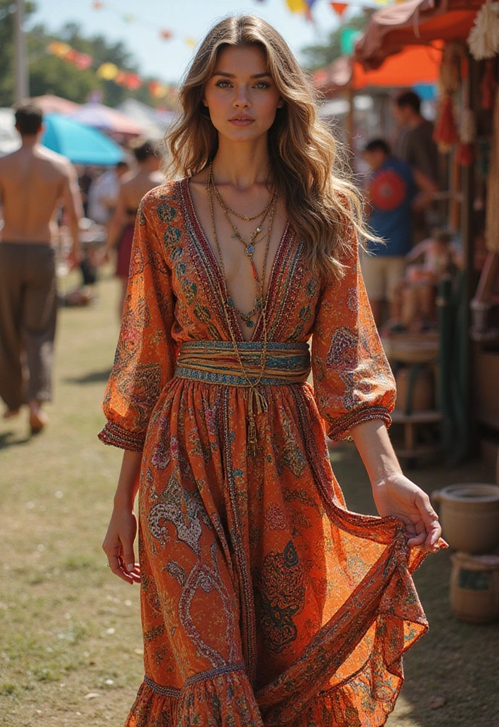 22 Bohemian Style Outfits That Will Make You the Star of Every Festival (You Won't Believe #7!) - 12. Gypsy-Inspired Dresses