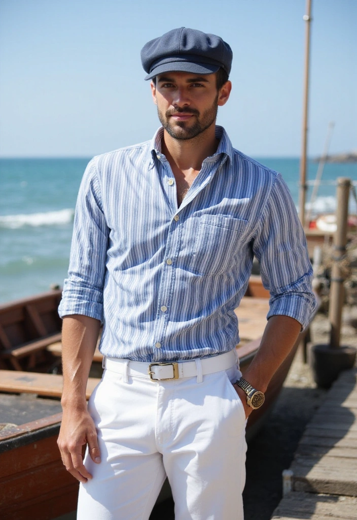 22 Trendy Fisherman Outfits That Are Hooking Everyone’s Attention! - 1. The Classic Nautical Look
