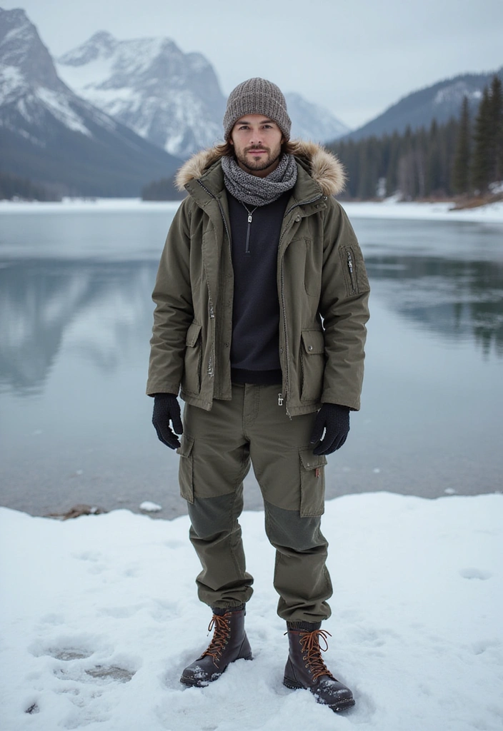 22 Trendy Fisherman Outfits That Are Hooking Everyone’s Attention! - 13. The Winter Fisherman