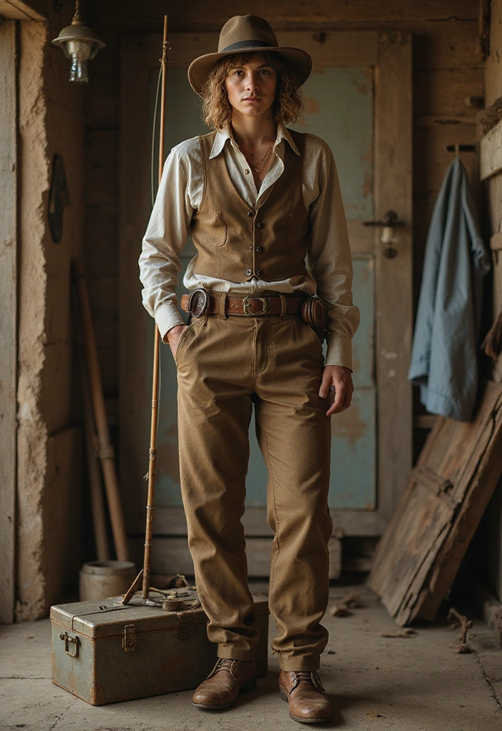 22 Trendy Fisherman Outfits That Are Hooking Everyone’s Attention! - 15. The Vintage Inspired Fisherman
