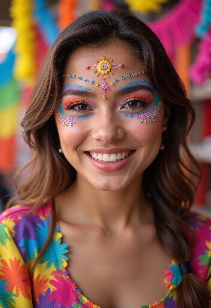 23 Makeup Tutorials That'll Transform You Into a Glam Queen Overnight! - 15. Festival Ready Makeup