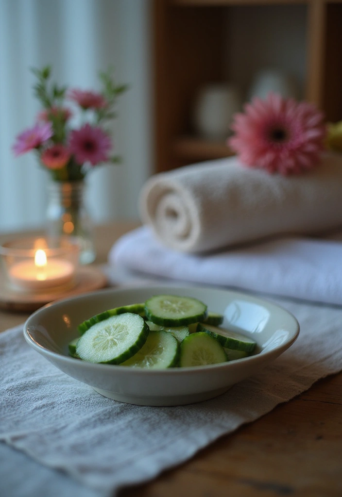 23 Mind-Blowing DIY Beauty Treatments You Can Make with Ingredients in Your Kitchen! - 10. Cucumber Eye Pads for Puffiness