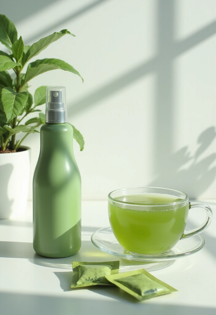 23 Mind-Blowing DIY Beauty Treatments You Can Make with Ingredients in Your Kitchen! - 7. Green Tea Face Mist for Refreshing