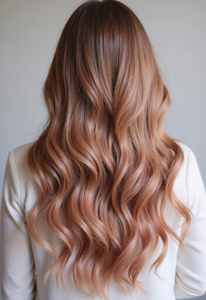 23 Must-Try Balayage Ideas for Long Hair Brunettes This Season! - 6. Rose Gold Balayage