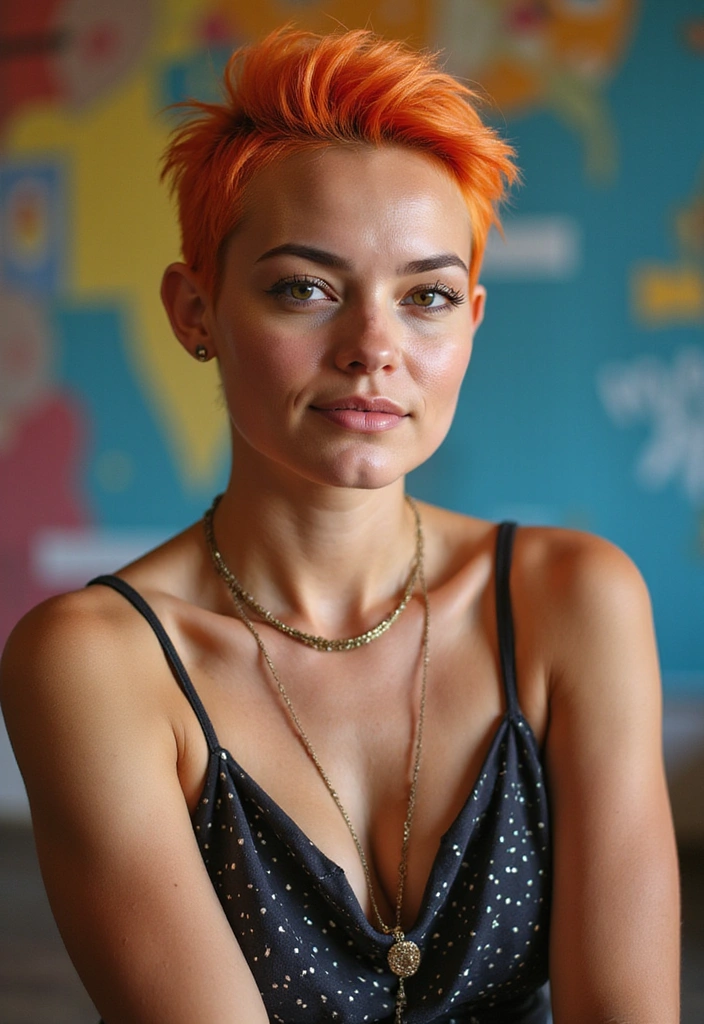 23 Pixie Cuts Perfect for Every Face Shape (Find Your Best Match!) - 15. Bold Color Pixie for the Adventurous