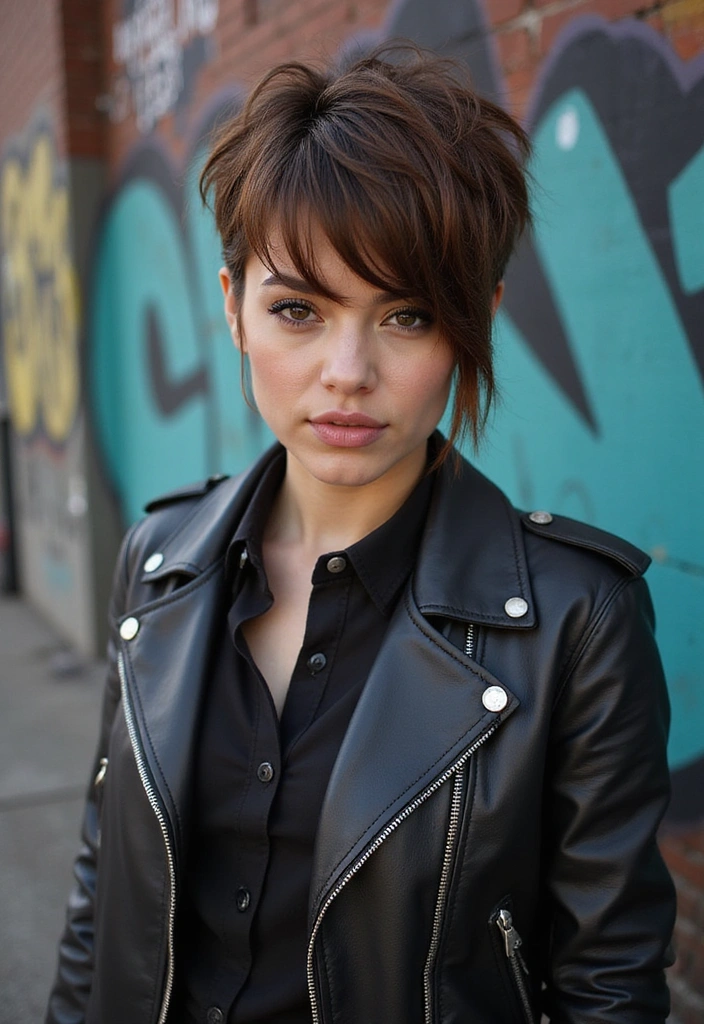 23 Pixie Cuts Perfect for Every Face Shape (Find Your Best Match!) - 16. Edgy Shag Pixie for a Rocker Vibe