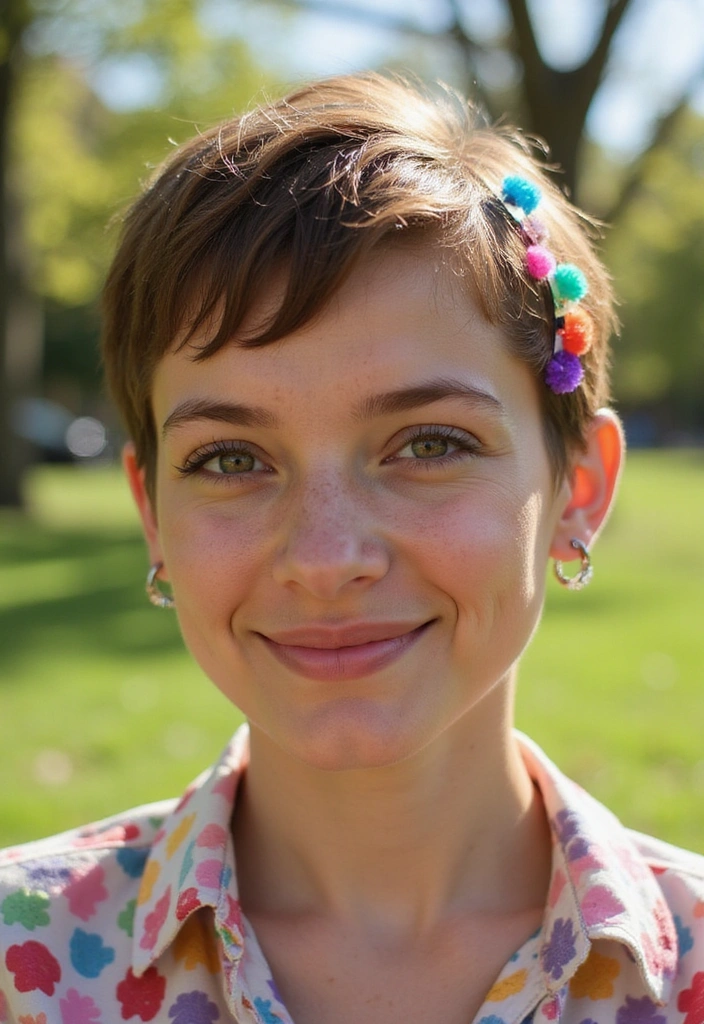 23 Pixie Cuts Perfect for Every Face Shape (Find Your Best Match!) - 18. Creative Textured Pixie with Highlights