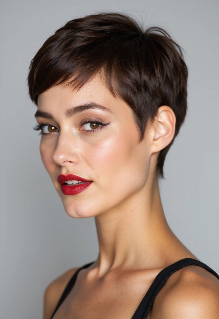 23 Pixie Cuts Perfect for Every Face Shape (Find Your Best Match!) - 7. Classic Pixie for Rectangular Faces