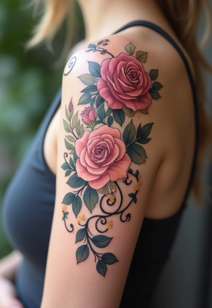 23 Rococo Revival Tattoos for the Baroque Beauty in You - 1. Floral Flourishes