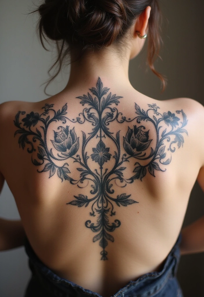 23 Rococo Revival Tattoos for the Baroque Beauty in You - 13. Rococo Symmetry