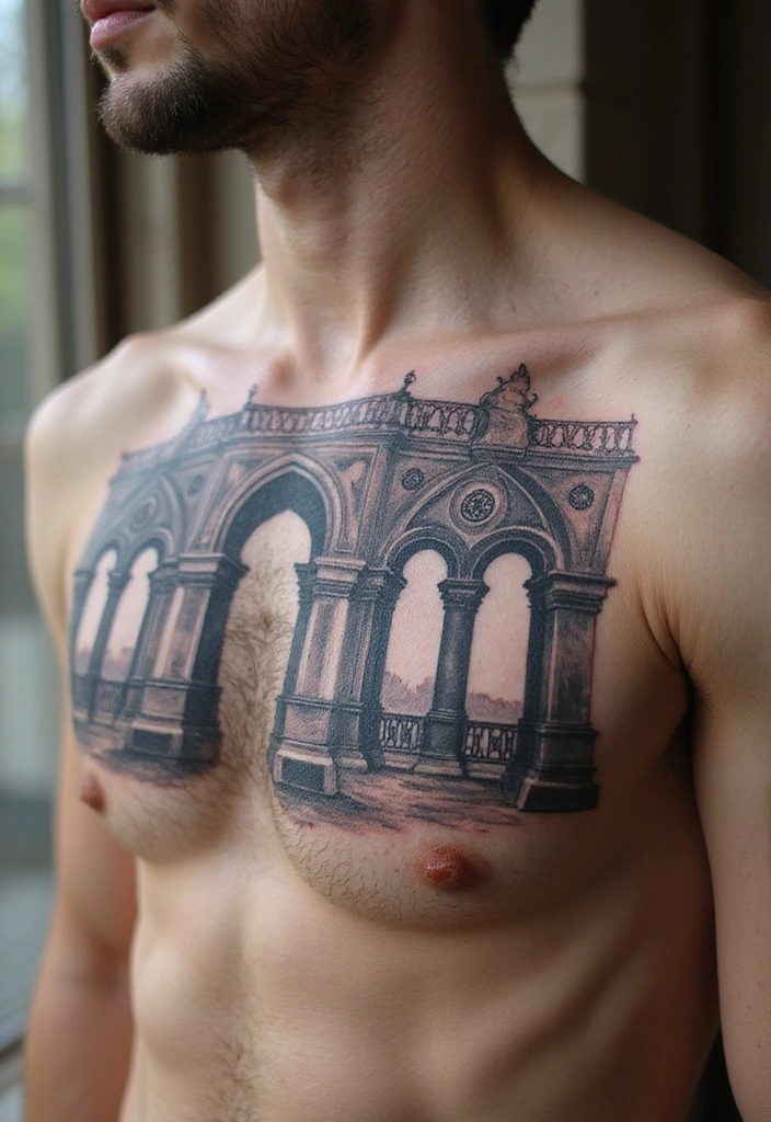 23 Rococo Revival Tattoos for the Baroque Beauty in You - 23. Rococo-Inspired Architectural Elements