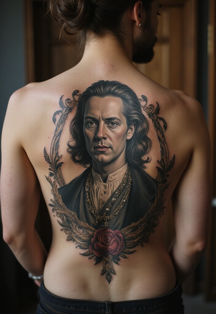 23 Rococo Revival Tattoos for the Baroque Beauty in You - 4. Rococo Portraits