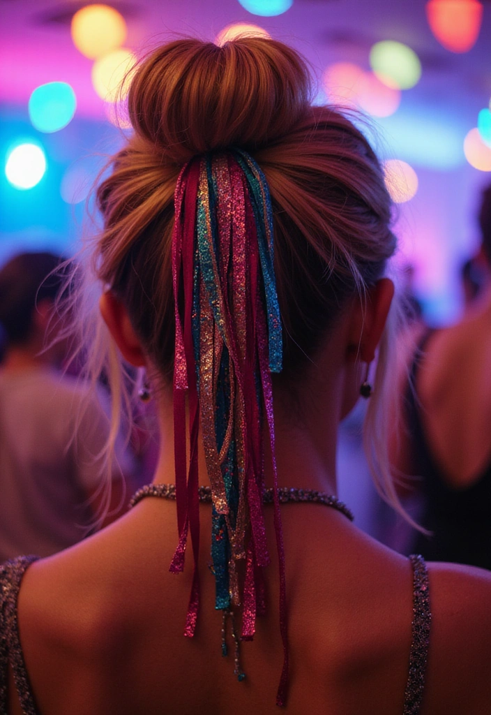 24 Aura Beauty Hairstyles That Glow With Celestial Vibes - 11. Meteor Shower Bun