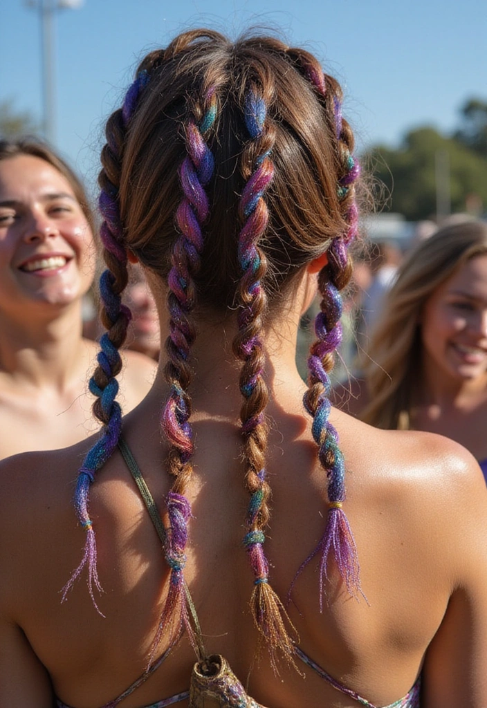 24 Aura Beauty Hairstyles That Glow With Celestial Vibes - 15. Cosmic Twists with Shimmering Ends