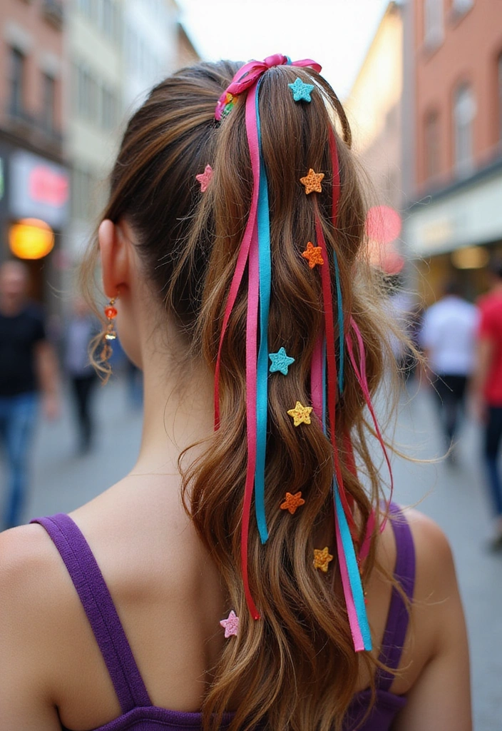 24 Aura Beauty Hairstyles That Glow With Celestial Vibes - 4. Starburst Ponytail