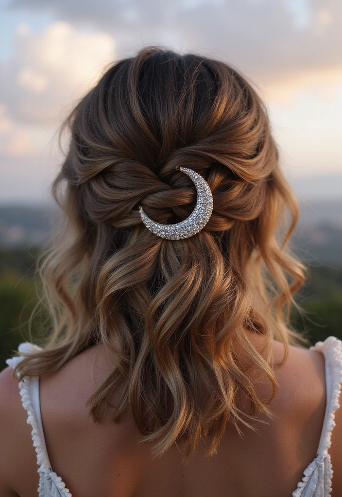 24 Aura Beauty Hairstyles That Glow With Celestial Vibes - 5. Dreamy Half-Up, Half-Down Style