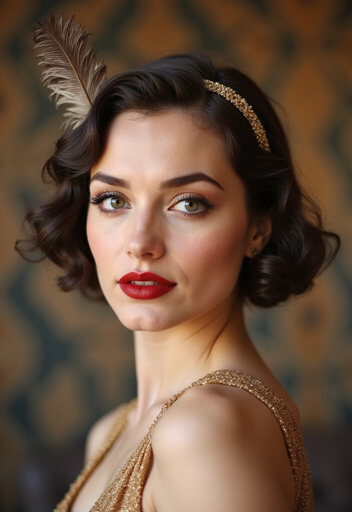 24 Dolled Up Makeup and Hair Looks Straight Out of a Vintage Dream - 1. Effortless 1920s Flapper Glam