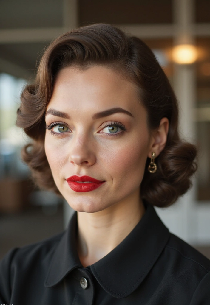 24 Dolled Up Makeup and Hair Looks Straight Out of a Vintage Dream - 13. Classic 1940s Office Look