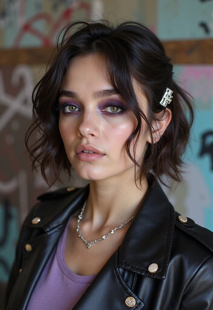 24 Dolled Up Makeup and Hair Looks Straight Out of a Vintage Dream - 16. Bold 1990s Grunge Glam