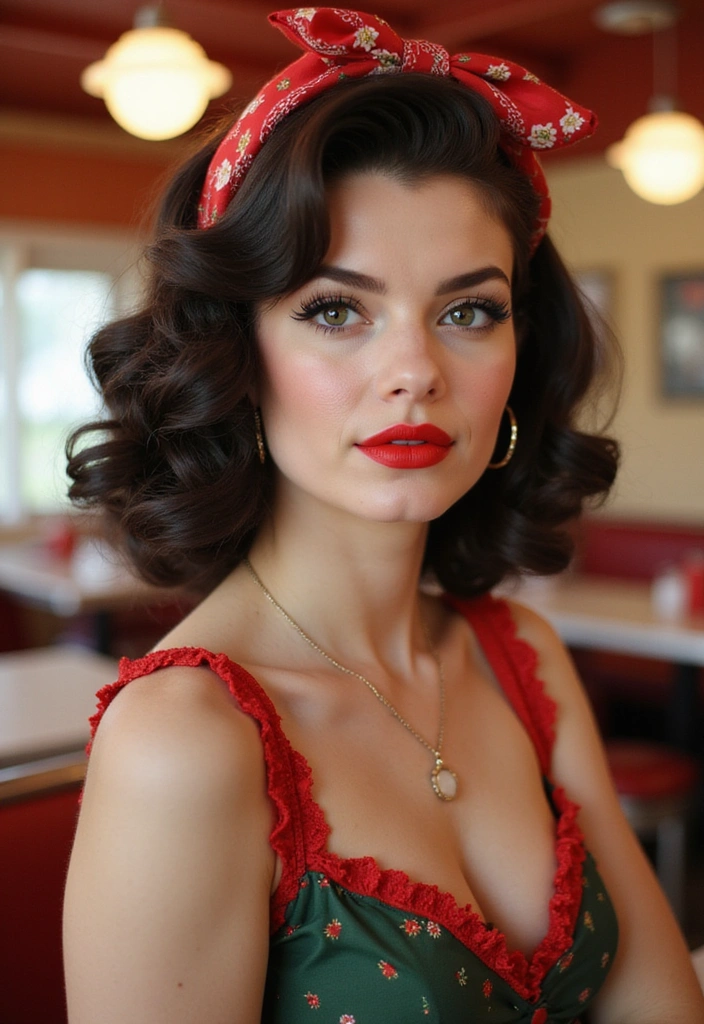 24 Dolled Up Makeup and Hair Looks Straight Out of a Vintage Dream - 18. Chic 1950s Rockabilly Style