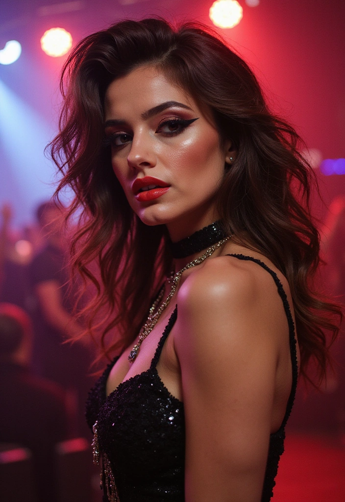 24 Dolled Up Makeup and Hair Looks Straight Out of a Vintage Dream - 19. Daring 1980s Rock Star Look