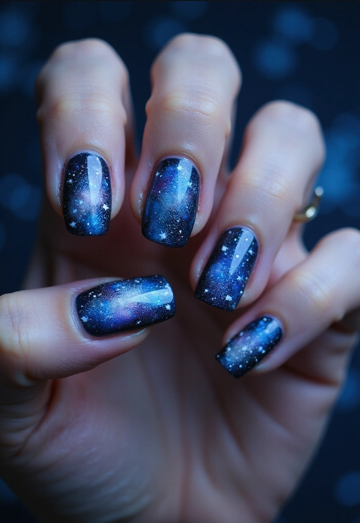 24 Player One-Inspired Nail Art for the Ultimate Gaming Babe - 10. Cosmic Gaming