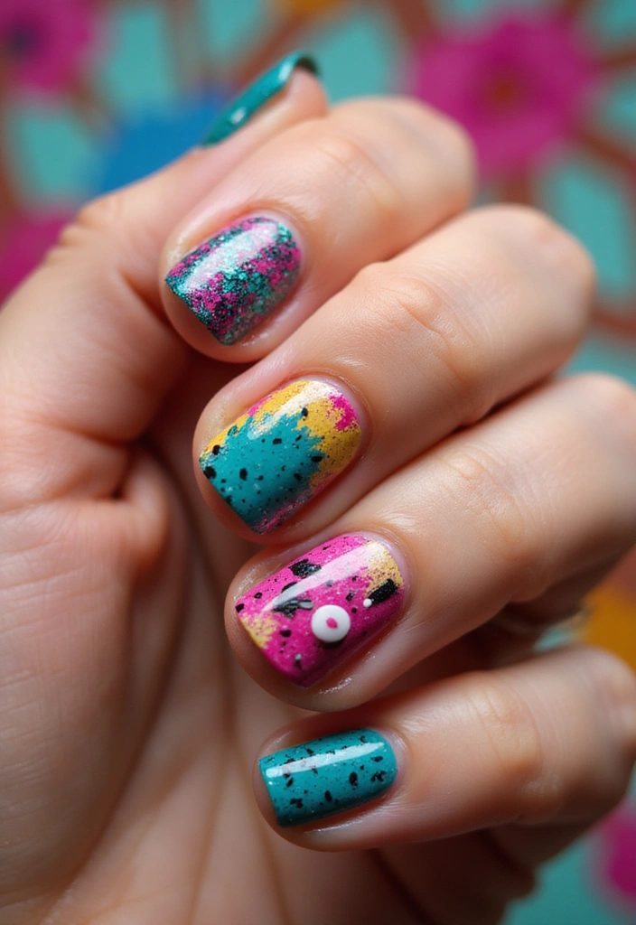 24 Player One-Inspired Nail Art for the Ultimate Gaming Babe - 13. Gaming Patterns