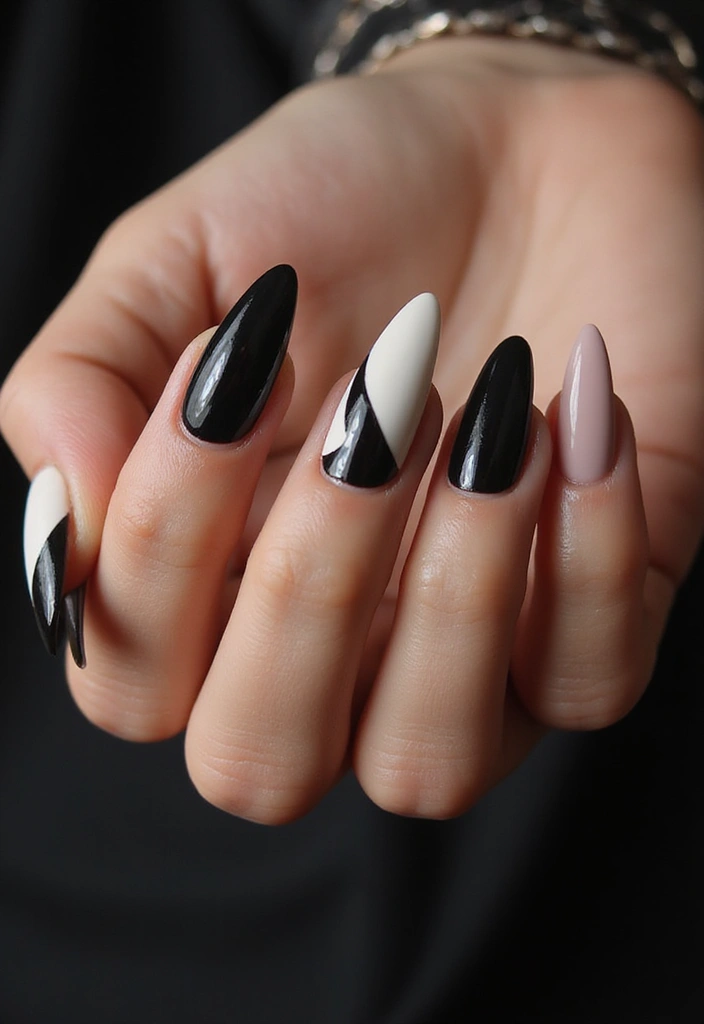 24 Player One-Inspired Nail Art for the Ultimate Gaming Babe - 14. Dual-Tone Delight