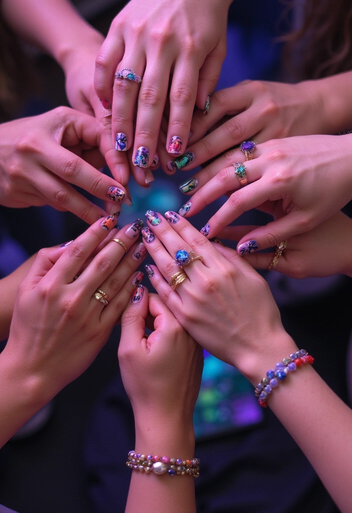 24 Player One-Inspired Nail Art for the Ultimate Gaming Babe - 20. Collaborative Creations