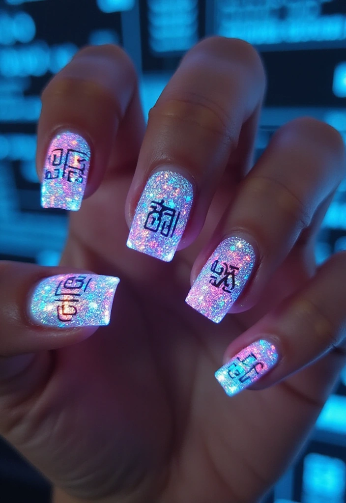 24 Player One-Inspired Nail Art for the Ultimate Gaming Babe - 21. Interactive Nail Art
