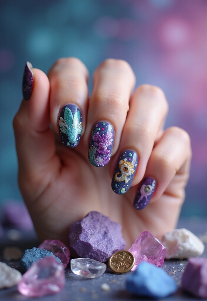 24 Player One-Inspired Nail Art for the Ultimate Gaming Babe - 4. Fantasy Worlds