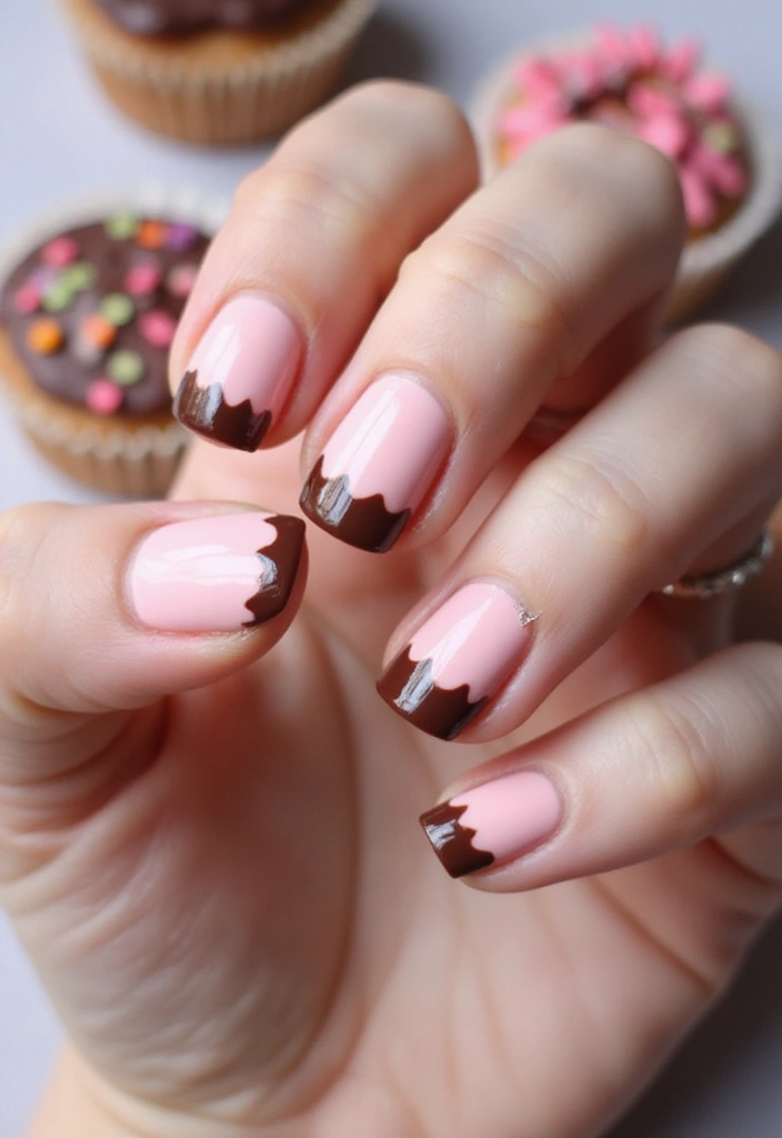 24 Trendy Birthday Nails That'll Steal the Show at Your Celebration! - 12. Chocolate Drip Design