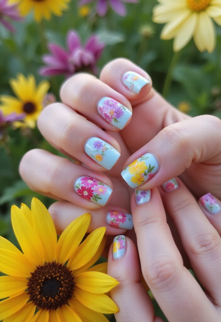24 Trendy Birthday Nails That'll Steal the Show at Your Celebration! - 2. Floral Nail Art