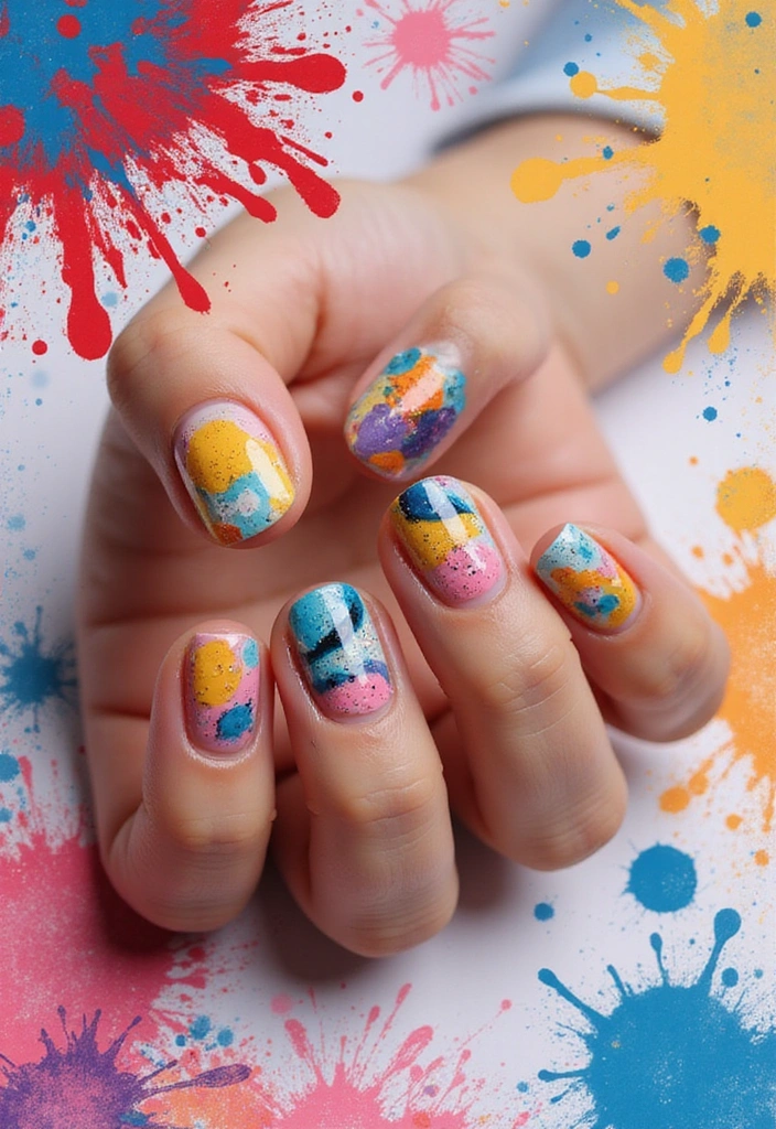 24 Trendy Birthday Nails That'll Steal the Show at Your Celebration! - 23. Abstract Art