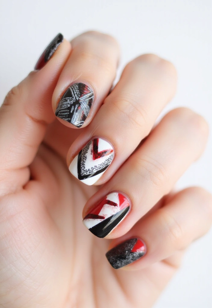 24 Trendy Birthday Nails That'll Steal the Show at Your Celebration! - 3. Bold Geometric Patterns