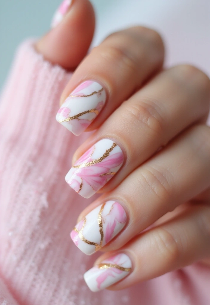 24 Trendy Birthday Nails That'll Steal the Show at Your Celebration! - 5. Colorful Marble Effect