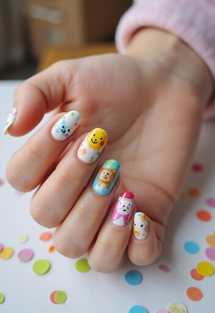 24 Trendy Birthday Nails That'll Steal the Show at Your Celebration! - 6. Whimsical Cartoon Characters