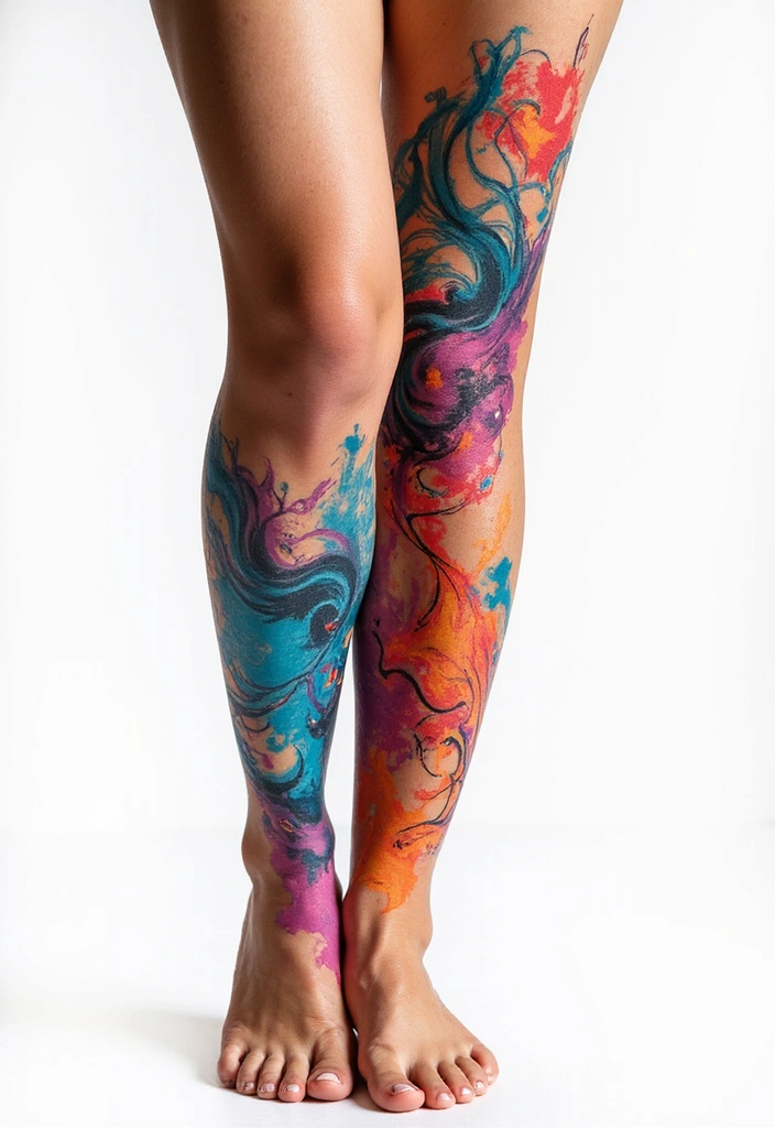 25 Bold Tattoos for Female Baddies That Speak Volumes (You’ll Love #3!) - 11. Abstract Art Tattoos