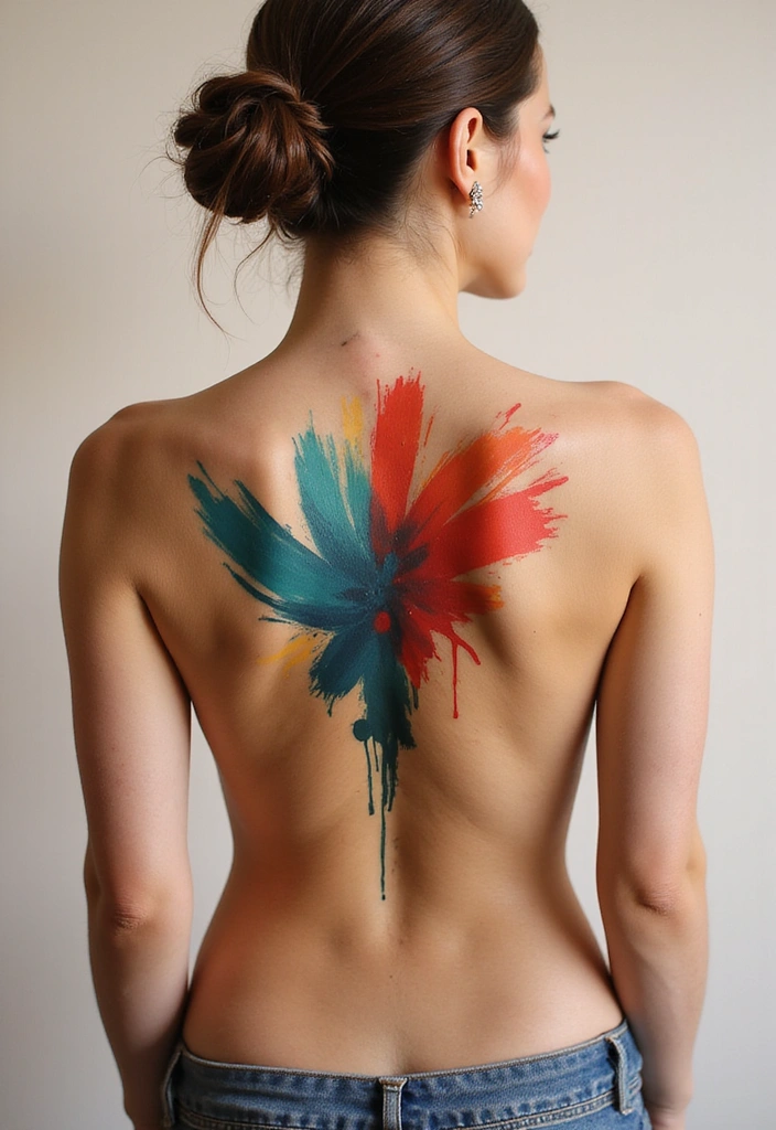 25 Bold Tattoos for Female Baddies That Speak Volumes (You’ll Love #3!) - 18. Artistic Brushstroke Tattoos
