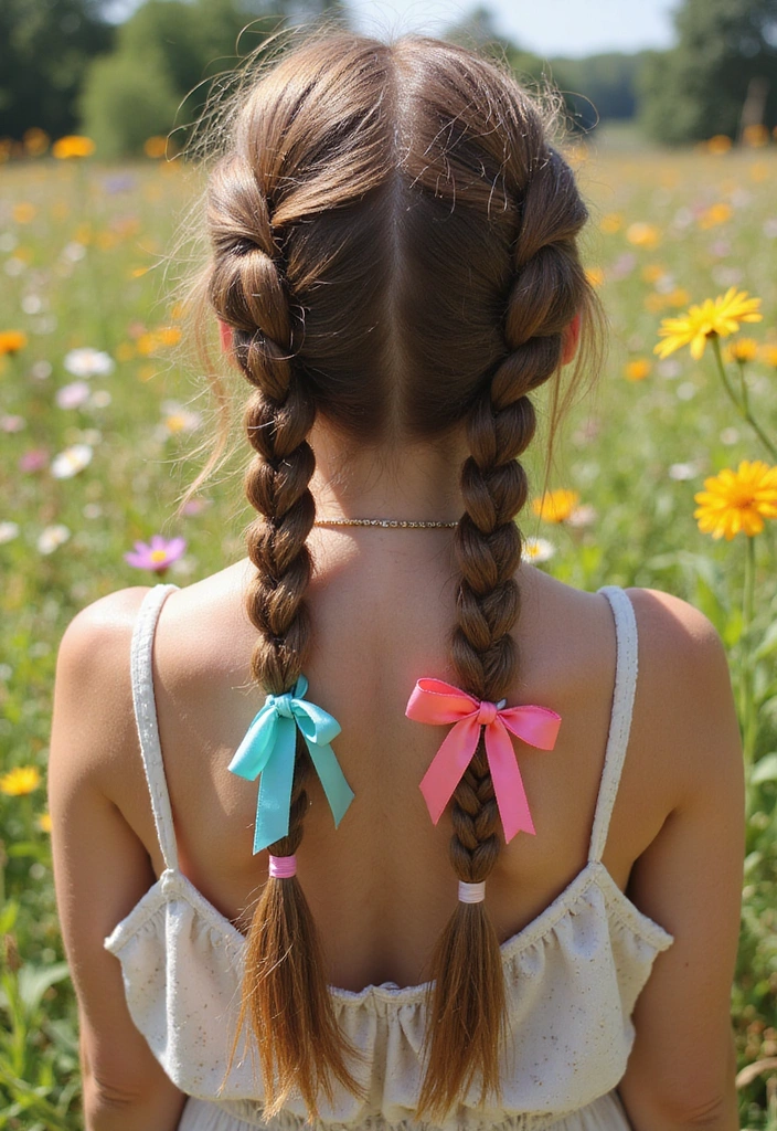 25 Castlecore Hairstyles That Belong in a Fantasy Film - 11. Whimsical Ribbon Braids