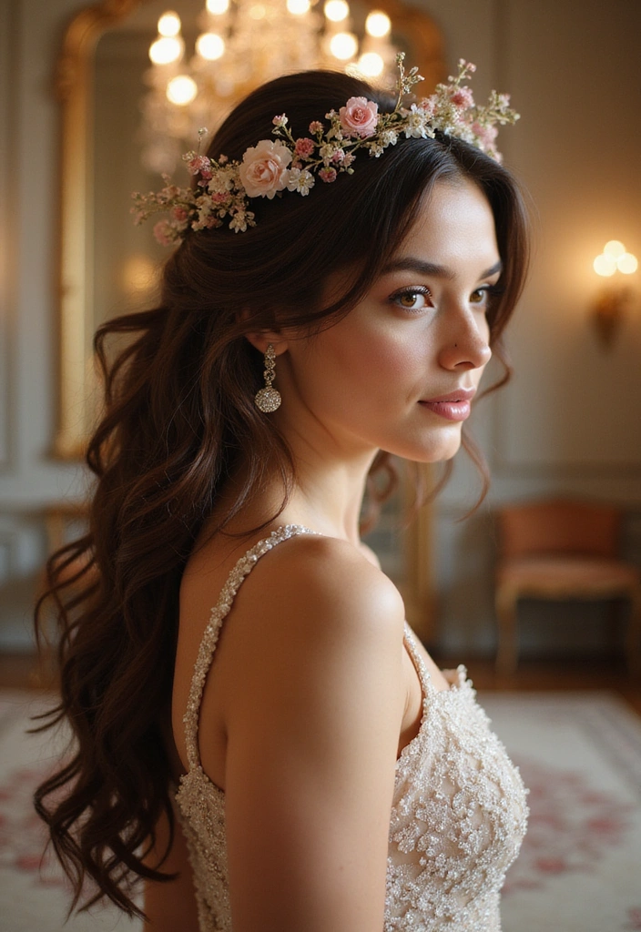 25 Castlecore Hairstyles That Belong in a Fantasy Film - 16. Ethereal Crown of Curls