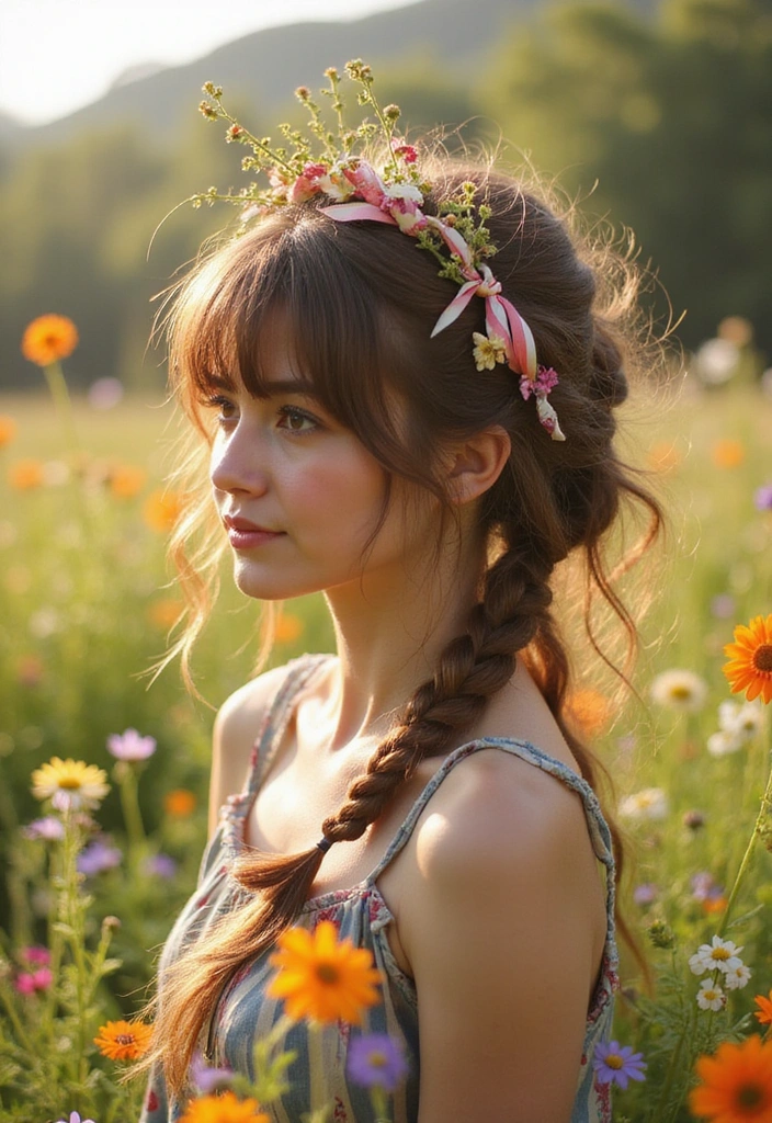 25 Castlecore Hairstyles That Belong in a Fantasy Film - 23. Whimsical Crown of Twists