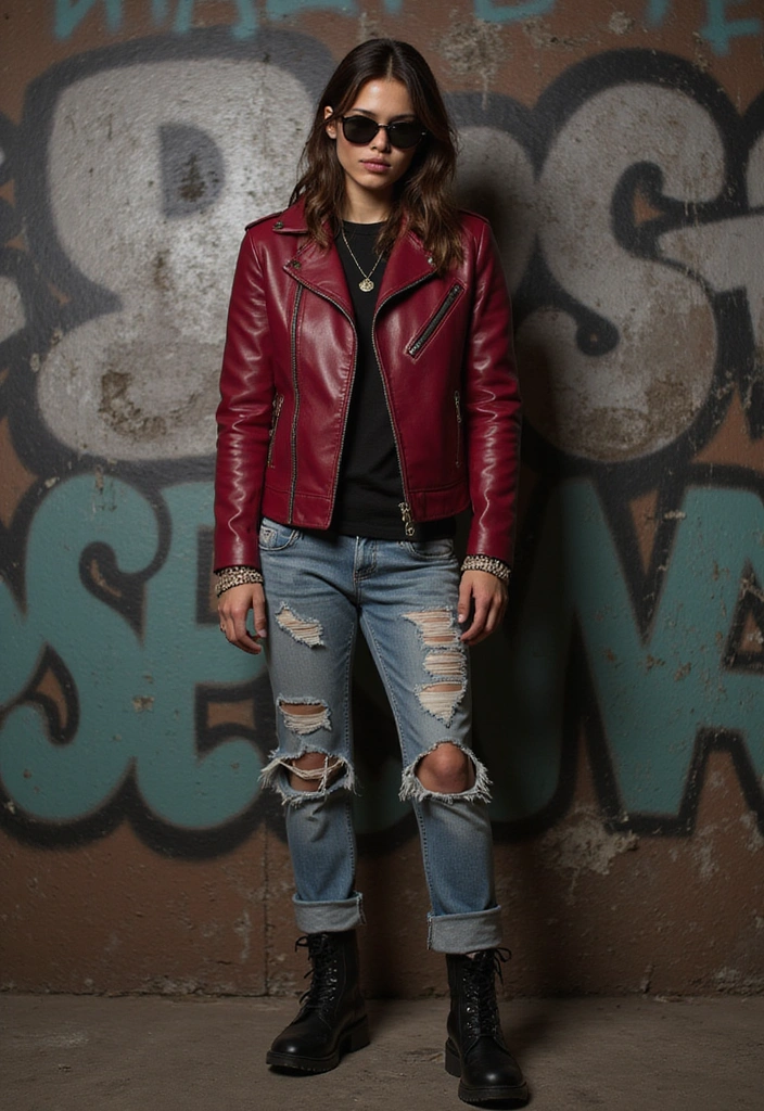 25 Cherry Coded Outfits That Tastefully Blend Fashion and Flavor! - 12. Edgy Cherry Looks